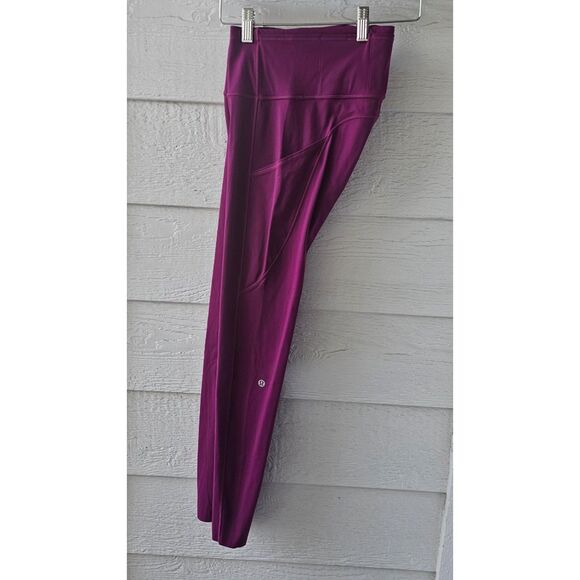 Lululemon Align Crop 21" Leggings | Ripened Raspberry Nulu | Women’s Size 6 - Picture 6 of 10